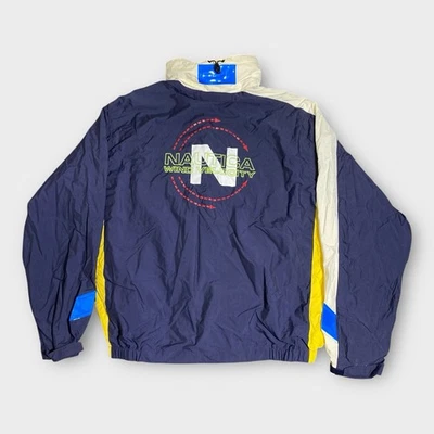 Nautica Competition Jacket Men X-Large 90s Y2K Vintage Sailing Colorblock Logo - Image 1 of 4