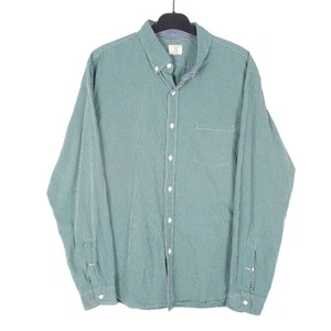 J CREW Green Check Shirt Long Sleeve Casual Cotton Mens M - Picture 1 of 4