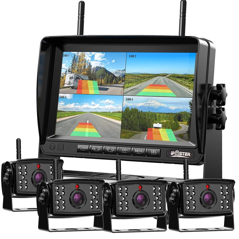 1080P Wireless RV Backup Camera System 7" DVR Monitor for Truck Trailer Camper - Image 1 of 4