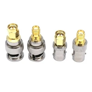 4PCS Gold-plated Brass BNC to SMA Type Male Female RF Coaxial Adapter Connector - Picture 1 of 7