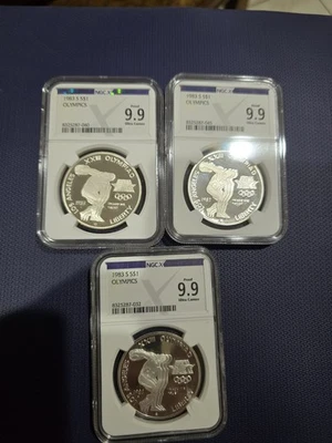 1983 S Los Angeles Olympic Silver Dollar 9.9 NGC X Proof Ultra Cameo  - Image 1 of 4