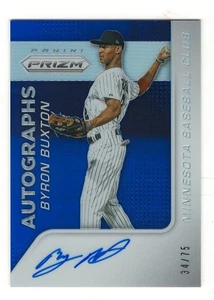 BYRON BUXTON 2015 PANINI PRIZM BLUE AUTOGRAPH /75 - Picture 1 of 2