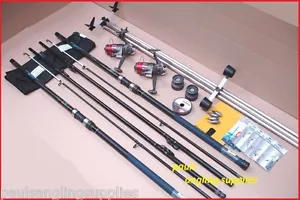 Shakespeare Salt 14 ft Sea Fishing Beach Casting Rods Reels Tripod Tackle ASL32 - Picture 1 of 1