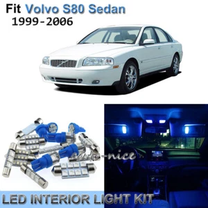 21x Premium Blue LED Interior Lights Kit For 1999-2006 Volvo S80 Sedan - Picture 1 of 9