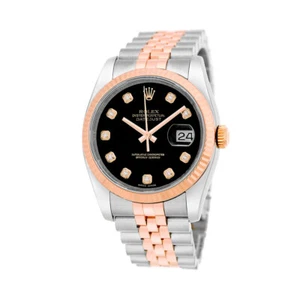 ROLEX Steel & 18K Rose Gold 36mm Datejust 116231 Box Warranty MINTY  - Picture 1 of 5