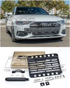 EOS Plate For 19-Up Audi A6 Front Bumper Tow Hook License Mount Relocate Bracket - Picture 1 of 12