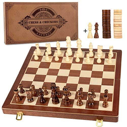 AMEROUS 19 Inches Professional Wooden Tournament Chess Board with 2.0  Squares/Gift Package/Chess Board Only (No Chess Pieces)