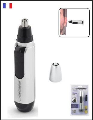 ESPERANZA Tondeuse Electrique Gris Argenté pour Nez Oreille Poil Barbe