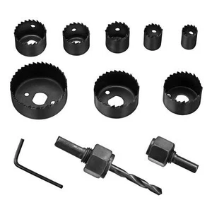 11PC Full Set Hole Saw Bit Kit Hole Saw Wood Sheet Metal Plastic 3/4" to 2-1/2" - Picture 1 of 7