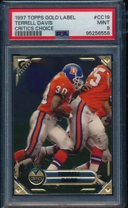 1997 TOPPS GOLD LABEL TERRELL DAVIS CRITICS CHOICE #CC19 PSA 9 MINT HOF BRONCOS - Picture 1 of 1
