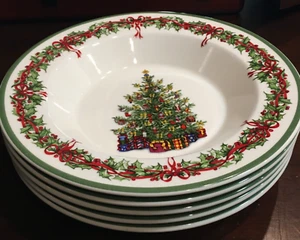 Traditions Christopher Radko "Holiday Celebrations" Suppen-/Müslischalen mit Rand (5) - Bild 1 von 3