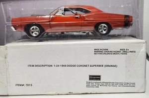 1969 DODGE CORONET SUPER BEE 6-PACK-ORANGE CAR by MOTORMAX-Diecast*PLEASE READ* - Picture 1 of 8