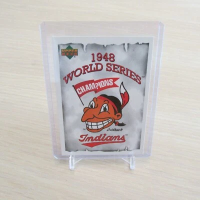 CLEVELAND INDIANS "CHIEF WAHOO" 1948 WORLD SERIES Signed Walter Goldbach UD Card - Image 1 of 4