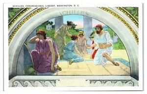 Achilles Wandmalerei Kongressbibliothek in Washington DC Postkarte - Bild 1 von 2