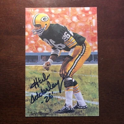 Herb Adderley  Signed Autographed Goal Line Art Card GLAC PSA Autograph Packers - Image 1 of 4