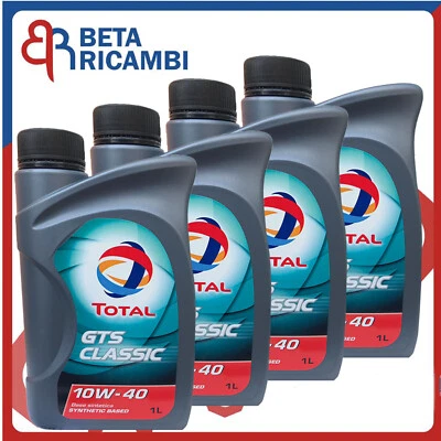 Olio Motore 10W40 Total GTS Classic Benzina e Diesel Sintetico  4 Litro (4 LT) - Immagine 1 di 4
