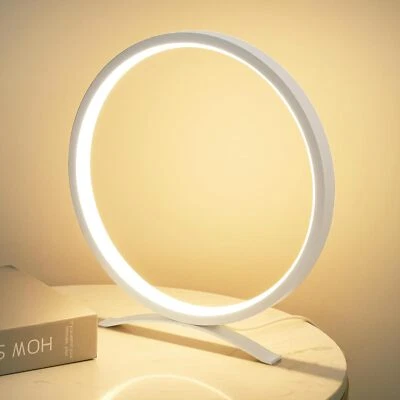 Dimmable Circle Ring Bedside Desk Table Lamp Bedroom Night Light Study Office - image 1 of 4