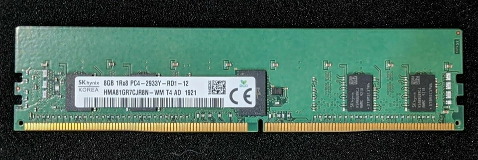 Dell 8GB 1RX8 PC4-2933 DDR4 ECC RDIMM Server RAM HMA81GR7CJR8N-WM SNPC39HPC/8G - Image 1 of 1