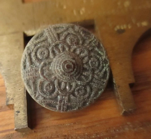 Antique Vtg 12mm  Metal Dress Jacket Shirt button Shank Cover