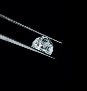 IGI Certified 0.1 CT to 3.0 CT Half Moon Cut Lab Grown Diamond For Studs - Picture 1 of 7