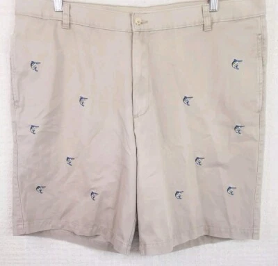 Pantalones Cortos de Fin de Semana Barry Bricken Para Hombre Estampado de Pescado Marlin Chino 40W 9L ¡Nuevos! Foto 1 de 4