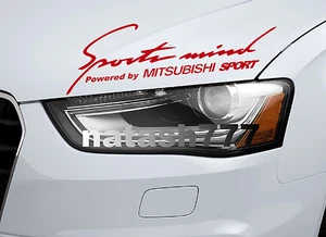Calcomanía de carreras Sports Mind Powered by MITSUBISHI SPORT EMBLEMA ROJO - Imagen 1 de 1