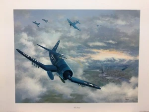Robert Benjamin Two Dawns F4U Corsair Signed & Numbered Art Print - Picture 1 of 1