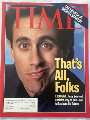 1998 January 12 Time Magazine Jerry Seinfeld Explains Why He Quit (MH390) - Image 1 of 3