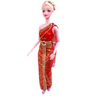 Dress Dolls Barbie Thainational Handmade Dress Silkstone Red Colur For Dolls Siz