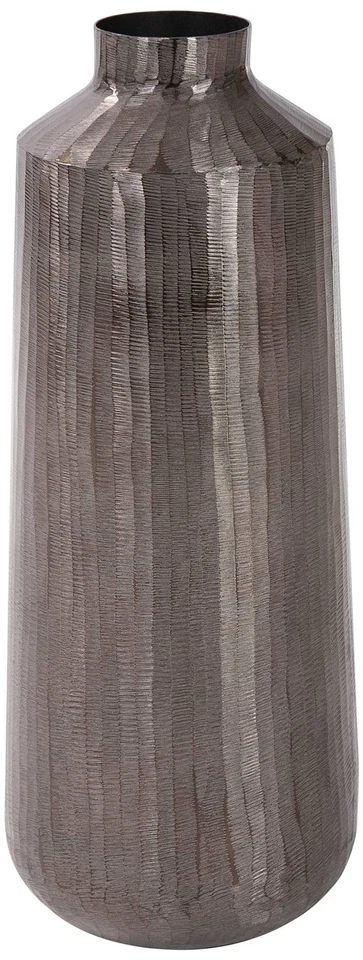 Howard Elliott Ceci 21" High Modern Gray Chiseled Aluminum Jar - Image 1 of 1