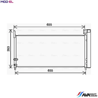 CONDENSER AIR CONDITIONING TO5737D FOR TOYOTA 2ZR-FXE 1.8L 4cyl AURIS - Image 1 of 4