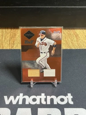 Camiseta deportiva Leaf Limited TNT 2005 parche de murciélago Chipper Jones #140 patio #/50 Foto 1 de 2