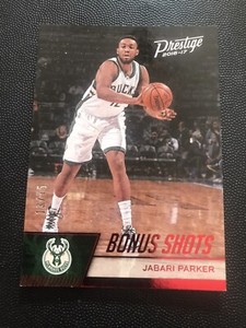2016-17 Panini Prestige Bonus Shots Red /75 Jabari Parker #77 PWE TRACKED