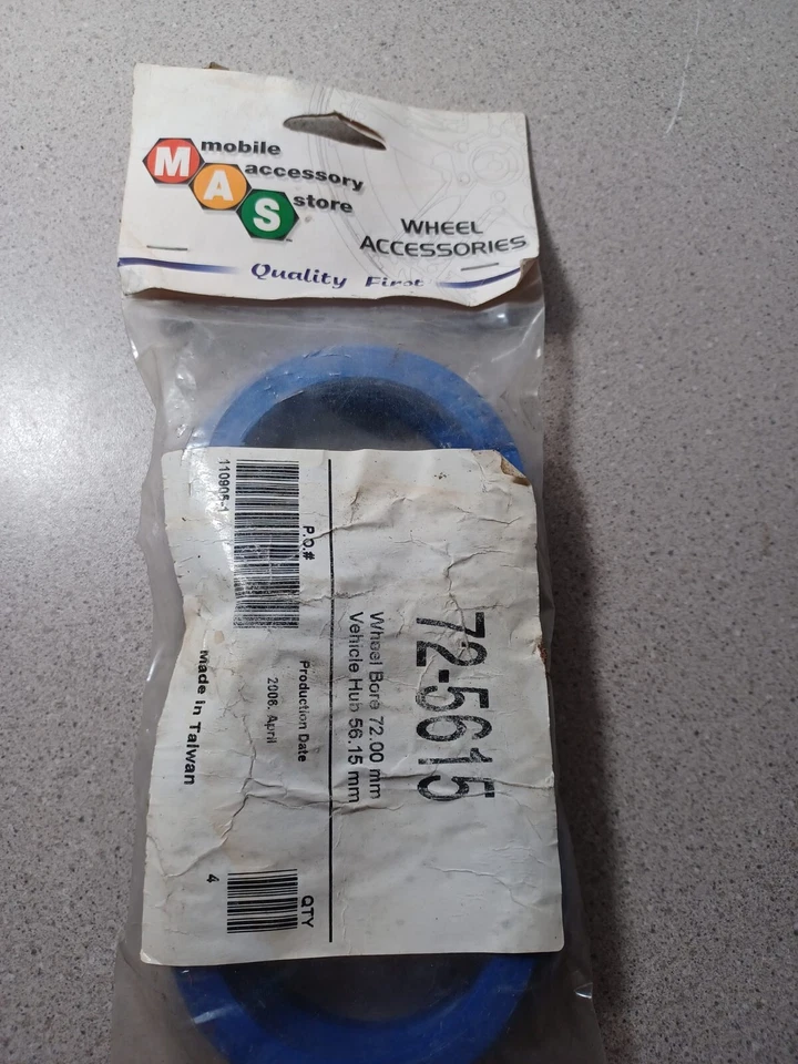 New 4 Pack Hub Centric Ring OD-72mm ID-56.15mm By MAS Mobile Accessory Store - Imagem 1 de 1