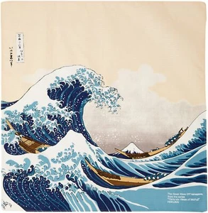 Maruzen Japanese Goods Cotton Furoshiki Hokusai Namiura 50×50cm No102 - Bild 1 von 2