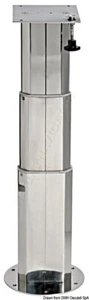 Osculati Stainless Steel Telescopic Table Pedestal with Gas Spring Extension - Picture 1 of 2