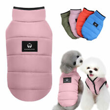 Warm Dog Clothes Winter Pet Cotton Coat Fleece Lined Padded Vest Jacket S-XXL