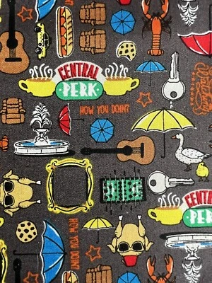 Friends Central Perk Fabric Two Yards Retired Cotton Warner Bros TV - Изображение 1 из 2