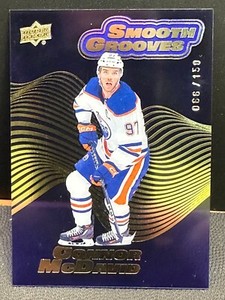 Connor McDavid 2022-23 UD Extended Series Smooth Grooves Sapphire #d /150 Oilers