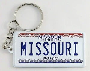 Missouri Nummernschild Aluminium Ultra-Slim Souvenir Schlüsselanhänger 2,5"x1,25"x0,06" - Bild 1 von 1