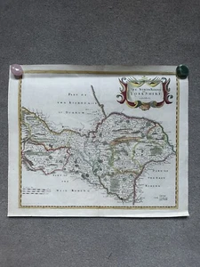 Robert Morden North Riding Yorkshire original antique hand coloured map 1695 Old - Picture 1 of 11