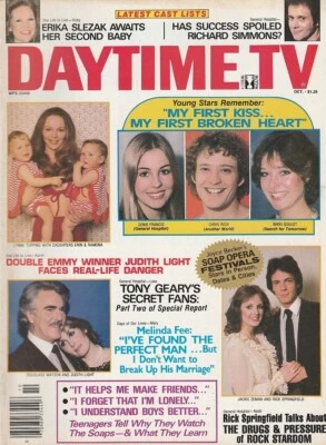 Daytime TV magazine Oct 1981 RICK SPRINGFIELD-TRISTAN ROGERS-TONY GEARY-HAUSER - Image 1 of 3