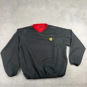 Vintage Ferrari Racing Jacket Men's XL Black Pullover 1994 Modal - Picture 1 of 11