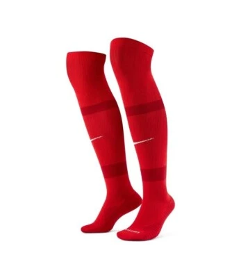 Nike Matchfit Women Red Knee High Polyester Cushion Logo Soccer Socks Sz S 4-6 - Image 1 of 2