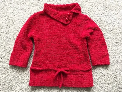 Suéter Top IZ Amy Byer Niñas Rojo Manga 3/4 Adornado Talla 6 Usado en Excelente Condición Foto 1 de 4