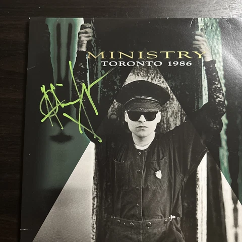 MINISTRY TORONTO 1986 AL JOURGENSEN SIGNED VINYL Cover