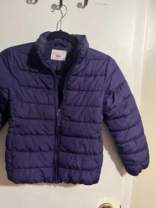 Childrens Place Girls Purple  Puffer Jacket SZ 7/8 - Picture 1 of 4