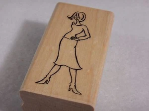 STAMPENDOUS Rubber Stamp FASHION FRIENDZY - Meg - L119 - Picture 1 of 5
