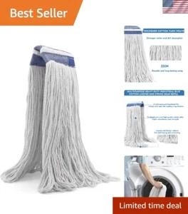 24 oz Loop-End Cotton String Mop Head, Heavy Duty String Mop Refills, 6 Inch ... - Picture 1 of 10