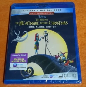 The Nightmare Before Christmas Blu-ray Sing-along Edition Tim Burton Elfman - Picture 1 of 4